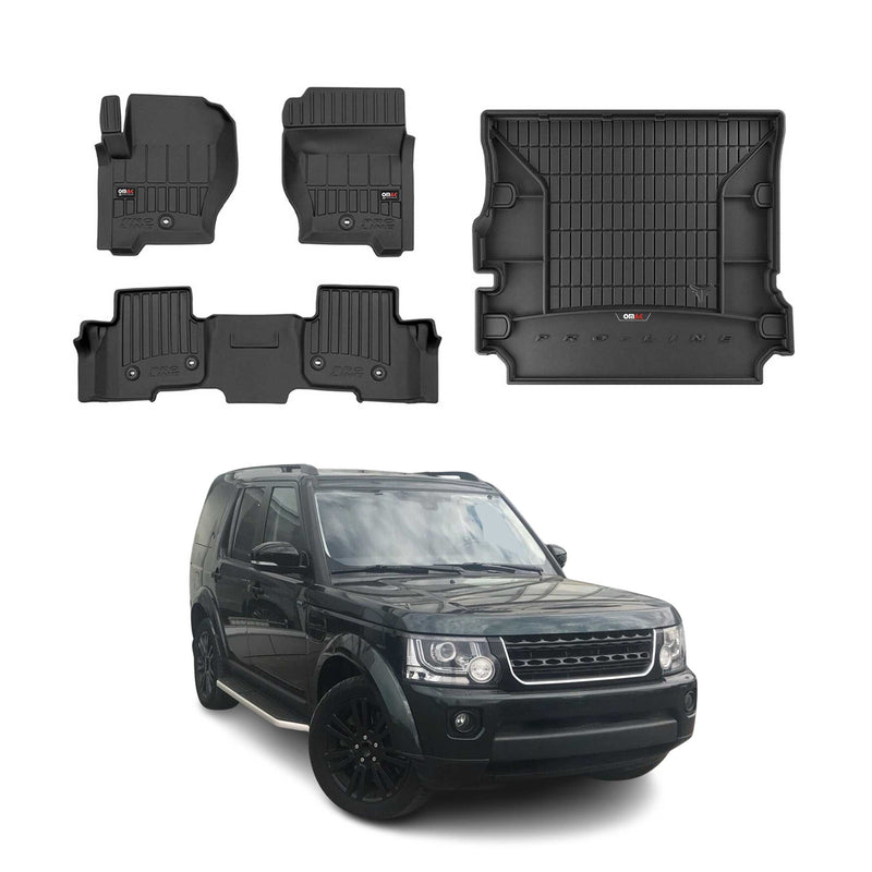 Kit Tapis de Sol et Coffre pour Land Rover Discovery 2009-2016 TPE Noir