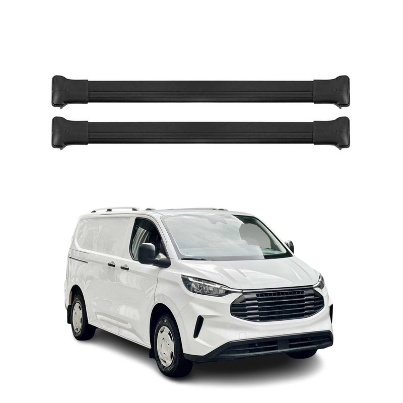 Barres de toit transversales pour Ford Transit Tourneo Custom 2023-2025 Noir 2x
