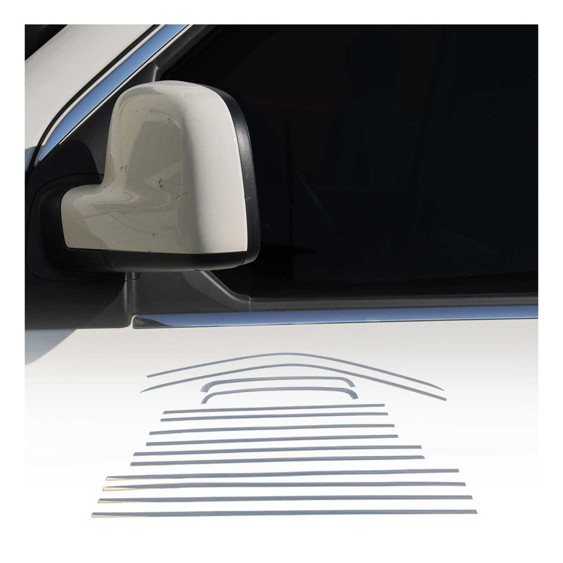 Baguettes pour contour latérales pour VW T6 T6.1 2015-2024 14pcs en inox chrome
