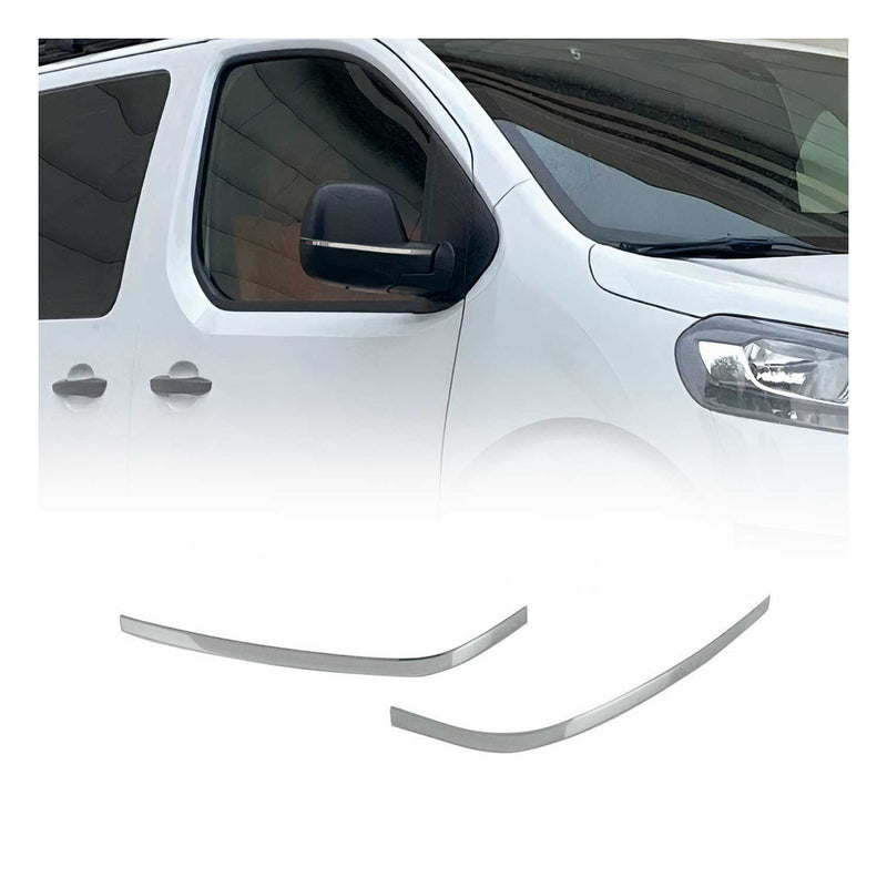 Coques de Rétroviseurs pour Opel Vivaro 2014-2019 en Acier Chromé Argent