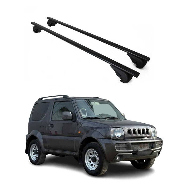 Barres de toit Transversales pour Suzuki Jimny 1998-2018 Fer Noir