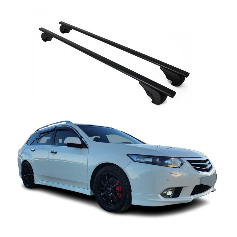 Barres de toit Transversales pour Honda Accord Tourer 2003-2008 Fer Noir