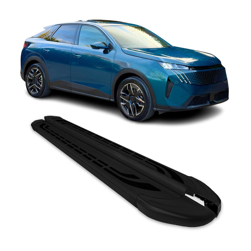 2024-2025 Peugeot 3008 III Marchepieds Latéraux pédale Noir Aluminium 2Pcs