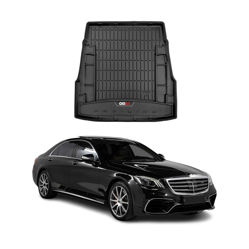 Tapis de Coffre pour Mercedes Classe S W222 2013-2020 TPE Noir