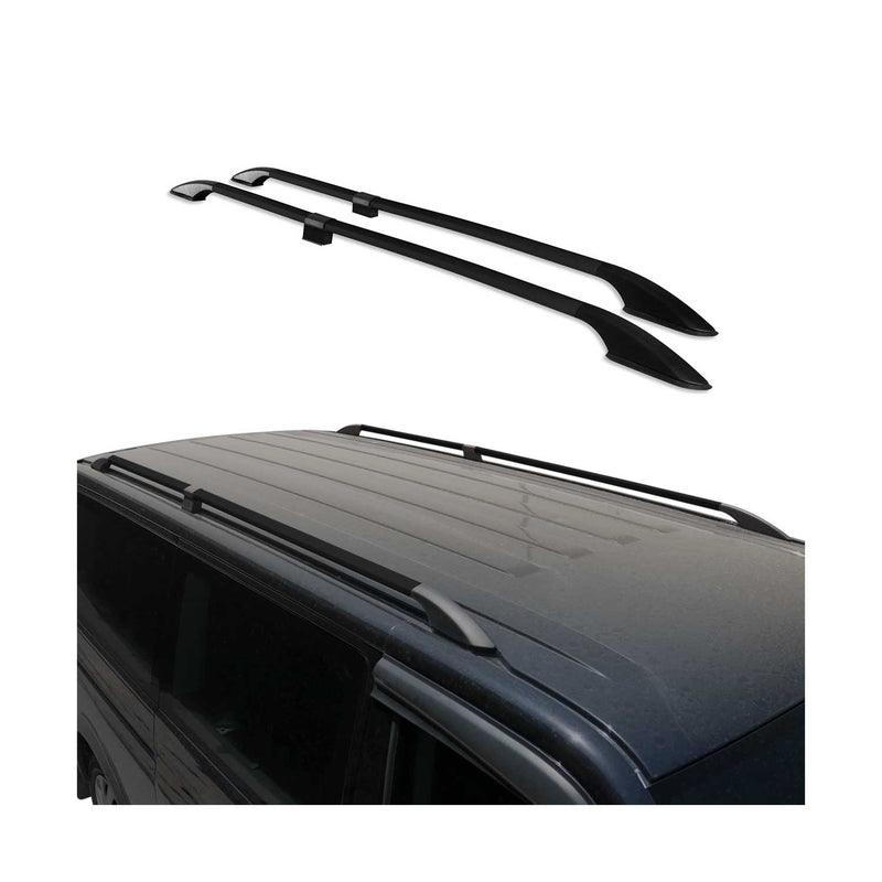 Barres de toit longitudinales pour Renault Kangoo 2008-2021 L2 Aluminium Noir