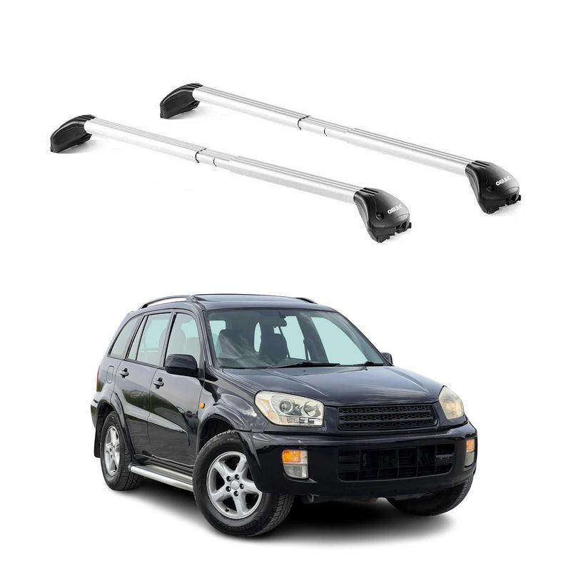 Barres de toit pour Toyota RAV4 2000-2006 3-5P Gris Argenté 2 pièces ABE