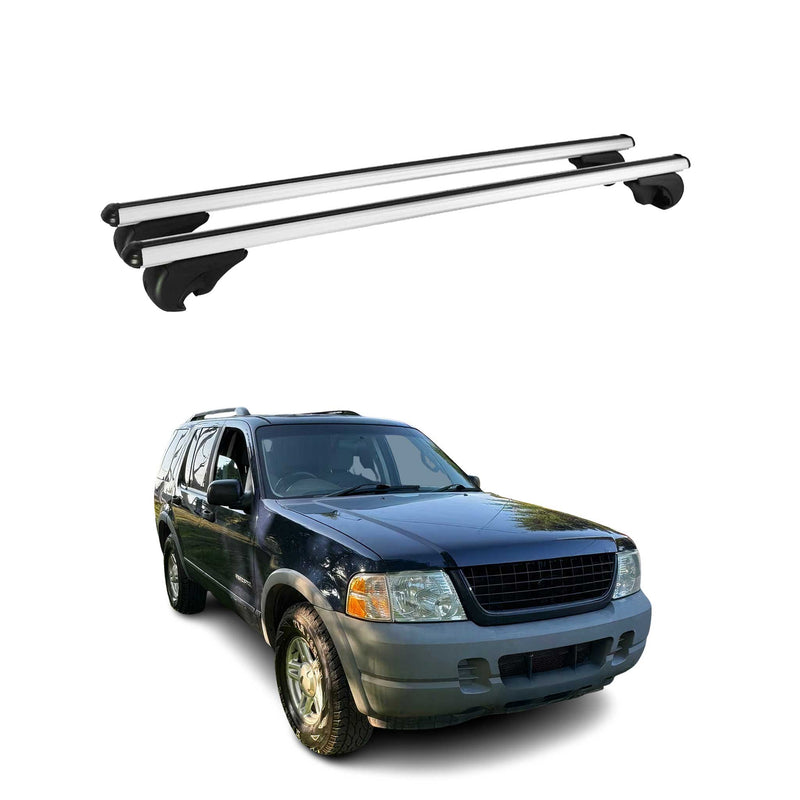 Barres de toit Transversales pour Ford Explorer 2002-2005 Aluminium Argent