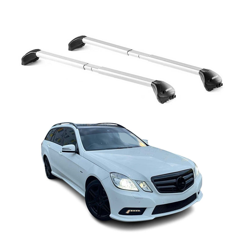 Barres de toit pour Mercedes Classe E Wagon S212 2009-2016 5P Gris 2 pièces ABE