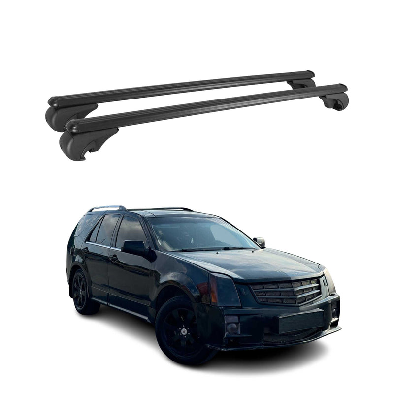 Barres de toit Transversales pour Cadillac SRX 2005-2009 Aluminium Noir