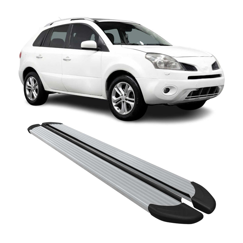Marchepieds Latéraux pour Renault Koleos 2007-2017 Aluminium Argent 2Pcs