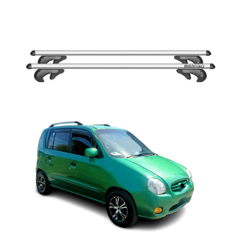 Barres de toit transversales pour Hyundai Atos 1997-2008 90kg Alu Gris 2tlg