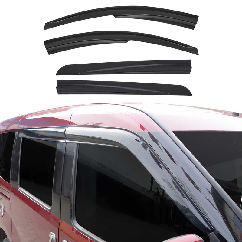 Déflecteurs de Vent pluie d'air pour Dacia Lodgy 2012-2021 Acrylique Noir 4 Pcs