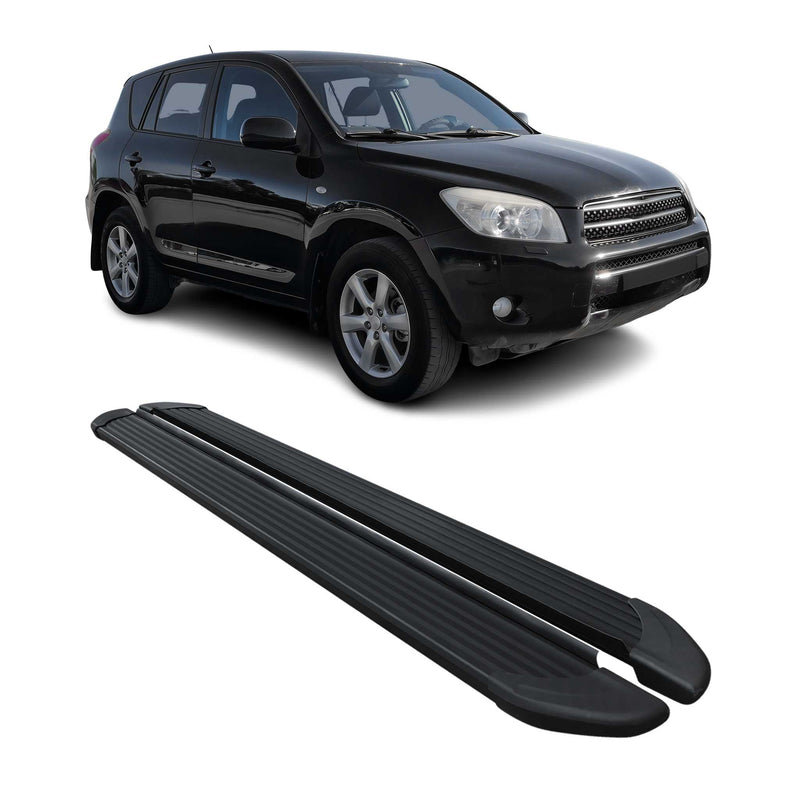 Marchepieds Latéraux pédale pour Toyota RAV4 2005-2012 Noir Aluminium 2Pcs