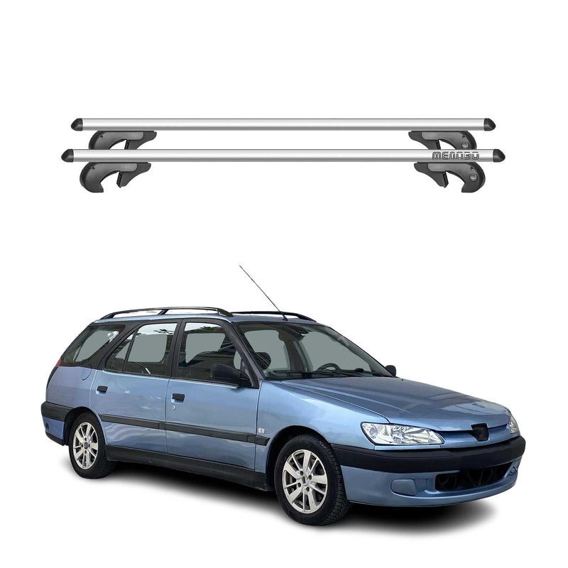 Barres de toit pour Peugeot 307 Kombi 2002-2008 90kg Aluminium Gris 2tlg