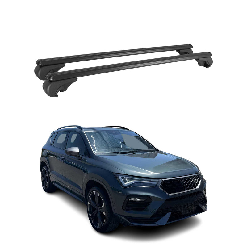 Barres de toit Transversales pour Cupra Ateca 2018-2025 Aluminium Noir