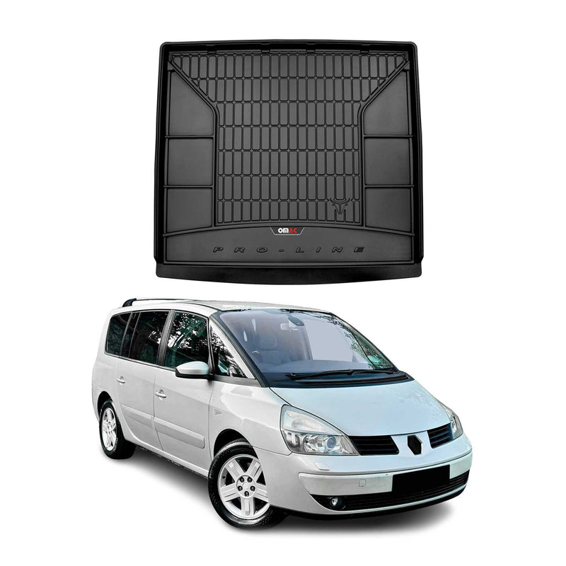 Tapis de Coffre pour Renault Espace 2002-2014 TPE Noir