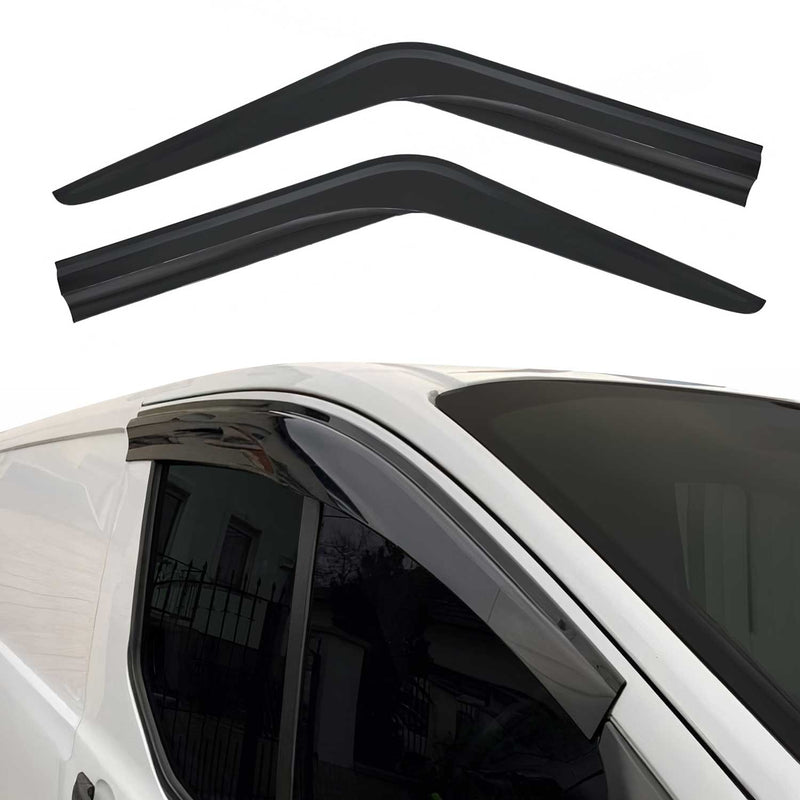Déflecteurs de Vent pluie d'air pour Ford Transit 2000-2014 Acrylique Noir 2 Pcs