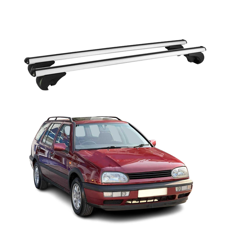 Barres de toit Transversales pour VW Golf Variant 1993-1999 Aluminium Argent