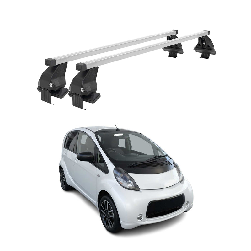 Barres de toit transversales pour Peugeot iOn / Citroen C-Zero 2010-2014 Gris 2x