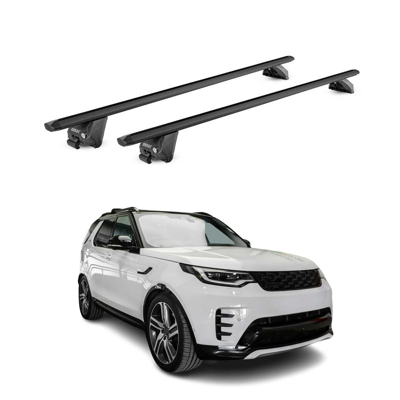 Barres de toit transversales pour Land Rover Discovery Velar 2017-2025 Noir ABE