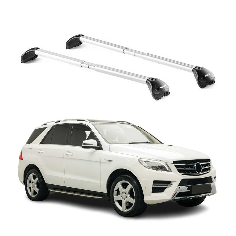 Barres de toit pour Mercedes ML W163 W164 W166 1997-2015 5P Gris 2 pièces ABE