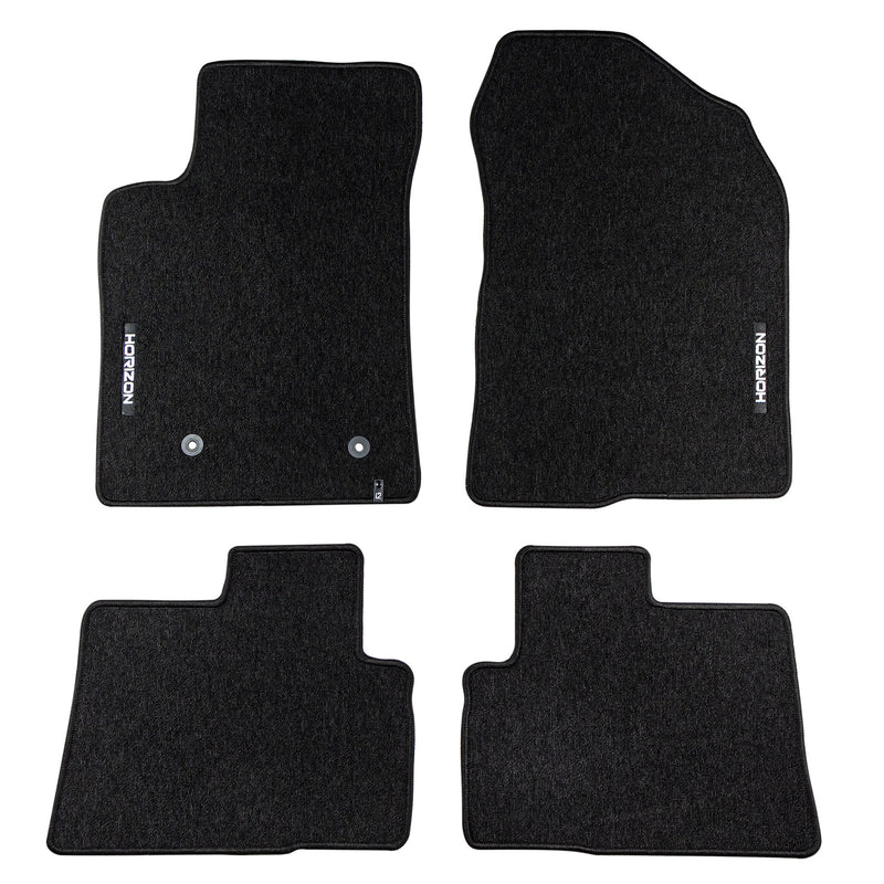 Tapis de Sol de Voiture pour Toyota Corolla Verso II 2004-2009 Velours Noir 4Pcs