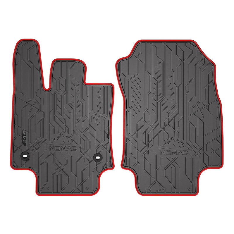 Tapis de Sol de Voiture pour Toyota RAV4 V 2019-2025 Caoutchouc Noir-Rogue 2Pcs
