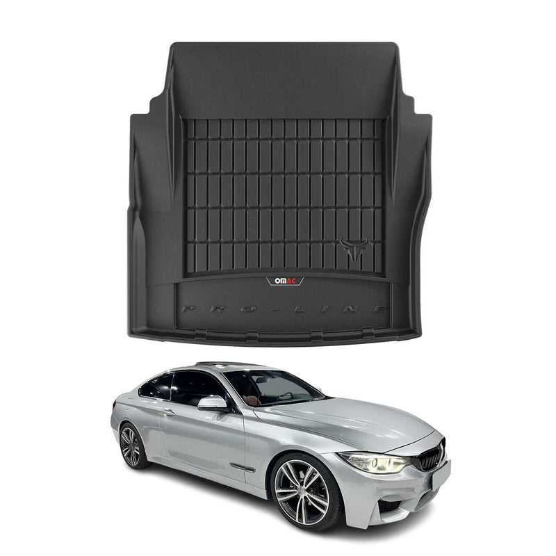 OMAC Tapis de coffre caoutchouc pour BMW M4 F82 Coupé 2014-2021 TPE Noir