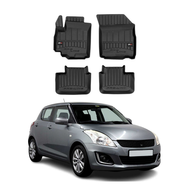 OMAC Tapis de sol en caoutchouc pour Suzuki Swift SX4 2007-2017 Noir Premium