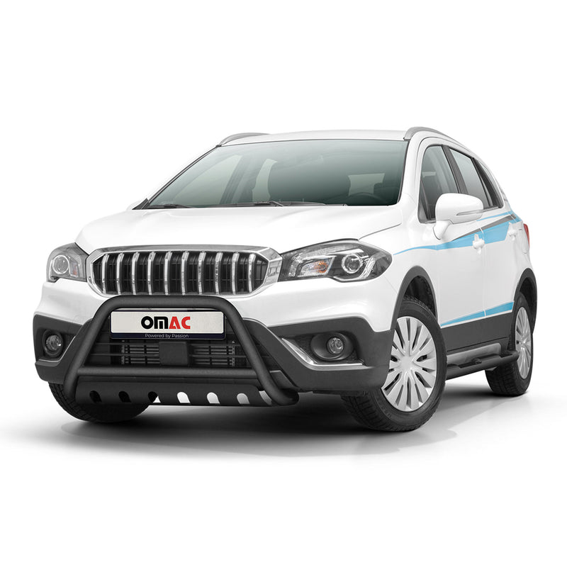 Pare-Buffle Avant Pour Suzuki SX4 S-Cross 2016-2021 en Acier Inox Noir
