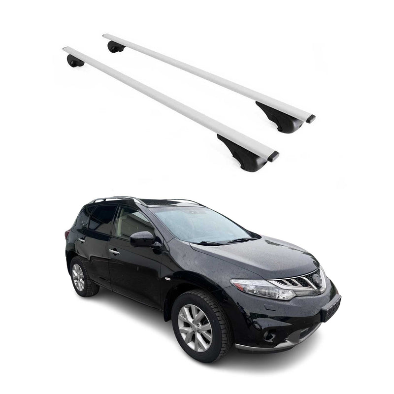 Barres de toit Transversales pour Nissan Murano 2008-2015 Fer Argent