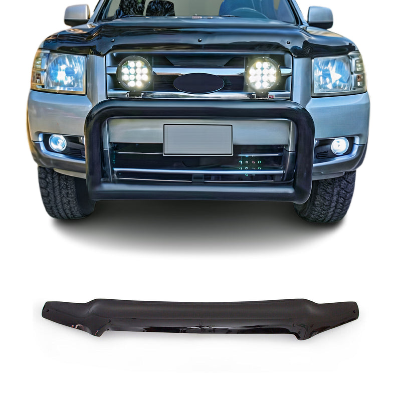 Deflecteurs d'air capot de voiture pour Ford Ranger 2007-2009 Acrylique Noir