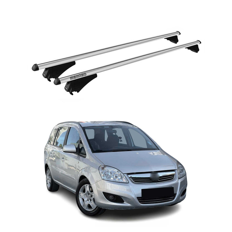 Tiger Barres de toit transversales pour Opel Zafira B 2008-2012 Gris