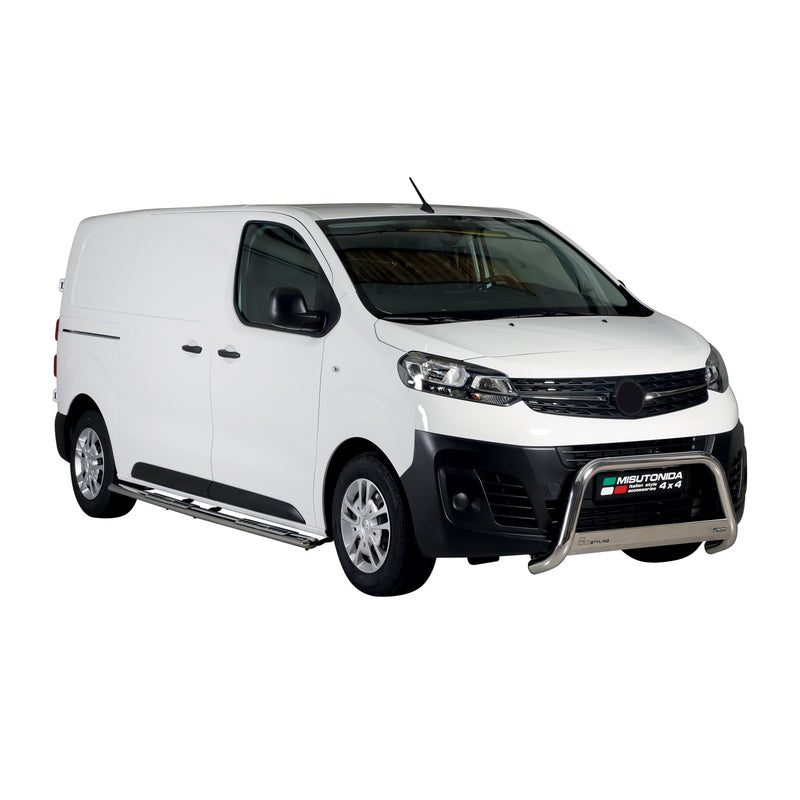 Marchepieds Latéraux pour Opel Vivaro 2019-2025 L2 Acier Inoxydable Argent