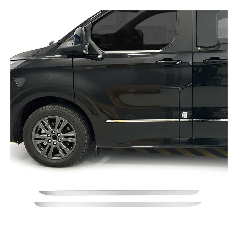 Garniture De Fenêtre pour Ford Transit / Tourneo Custom 2023-25 Inox Chromé 2Pcs