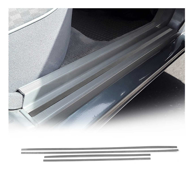 Couverture de Seuil de porte pour Mercedes W201 1982-1993 inox chromé Brossé 4x