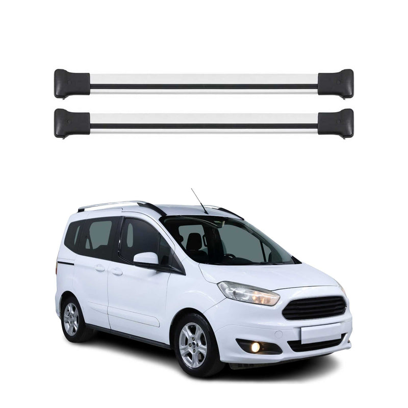 Barres de toit transversales pour Ford Transit Courier 2014-2021 Alu Gris