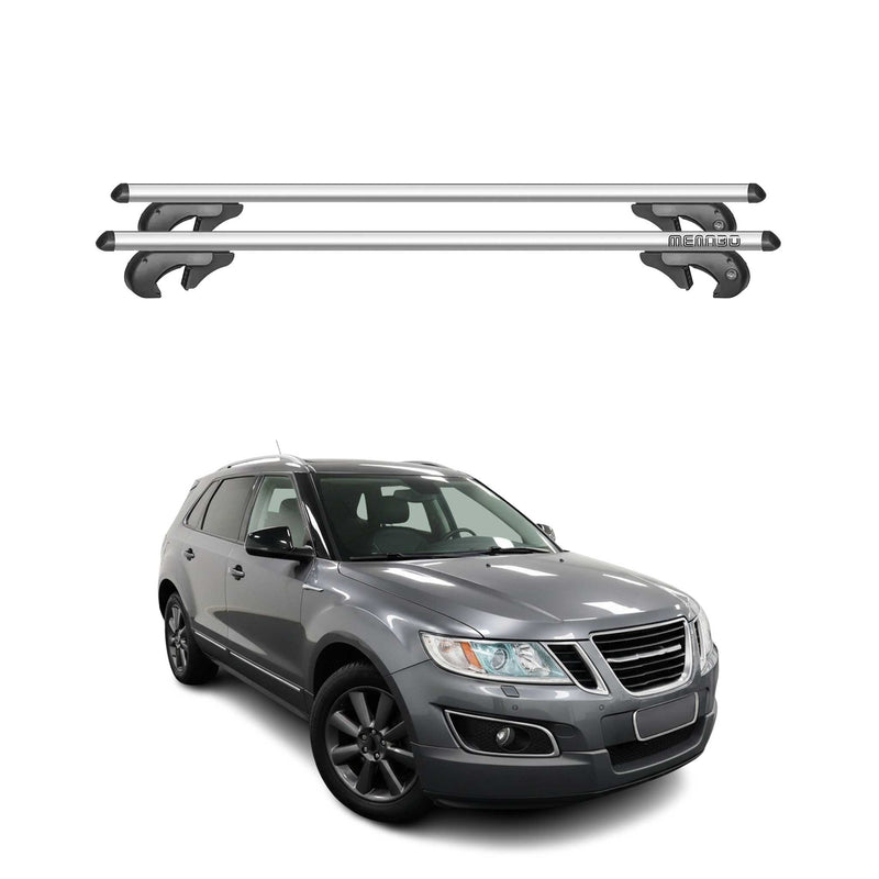 Barres de toit transversales pour Saab 9-4 X 2010-2011 90kg Alu Gris 2tlg