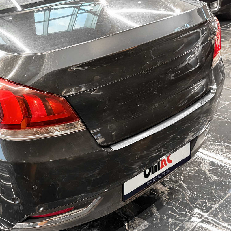 Protection seuil de pare-chocs arriére pour Peugeot 508 2010-2018 en Acier inoxy