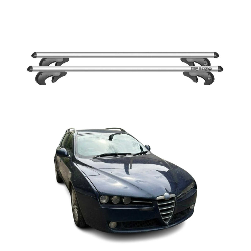 Barres de toit transversales pour Alfa Romeo 159 2006-2013 90kg Alu Gris