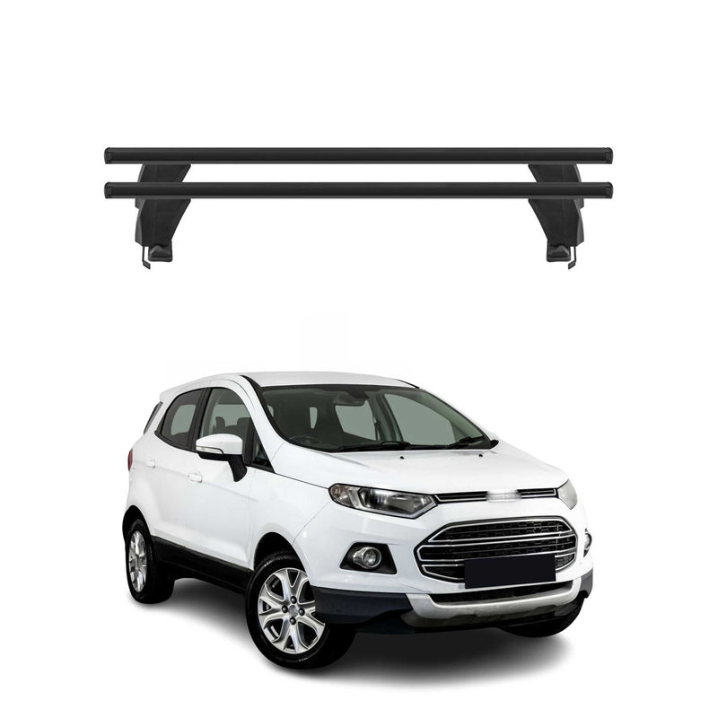 Menabo Barres de toit Transversales pour Ford Ecosport 2014-2017 Noir ABE 2x