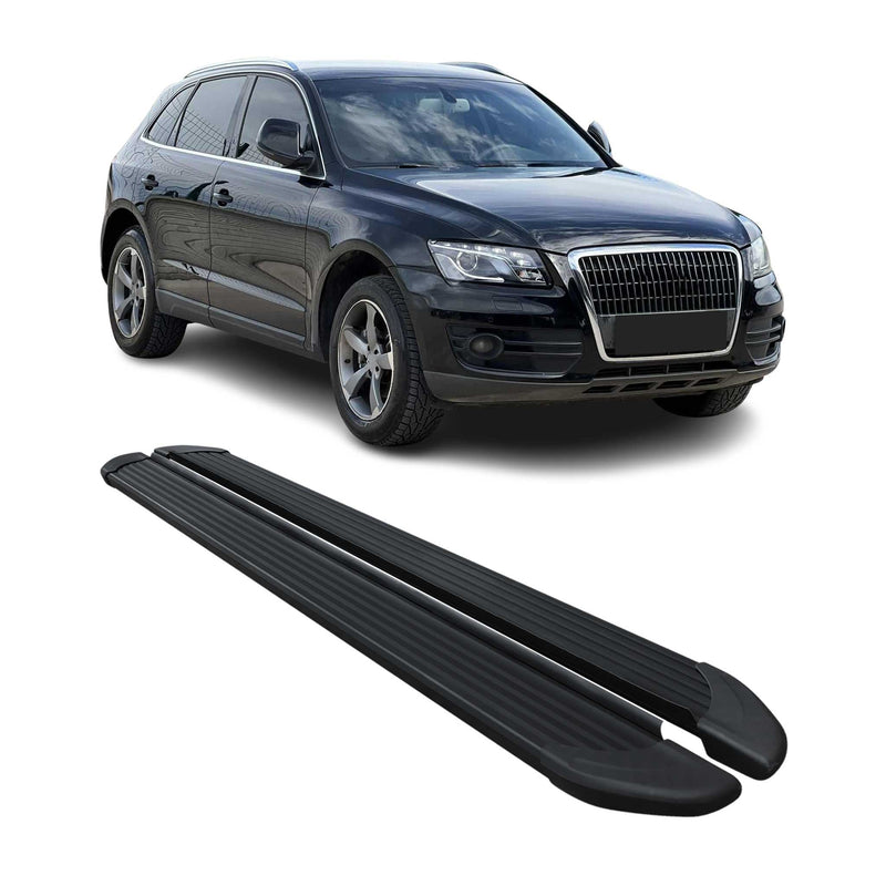 Marchepieds latéraux pédale pour Audi Q5 8RB 2008-2017 Noir 2Pcs Aluminium