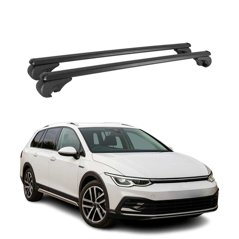 Barres de toit Transversales pour VW Golf V Variant 2020-2024 Aluminium Noir