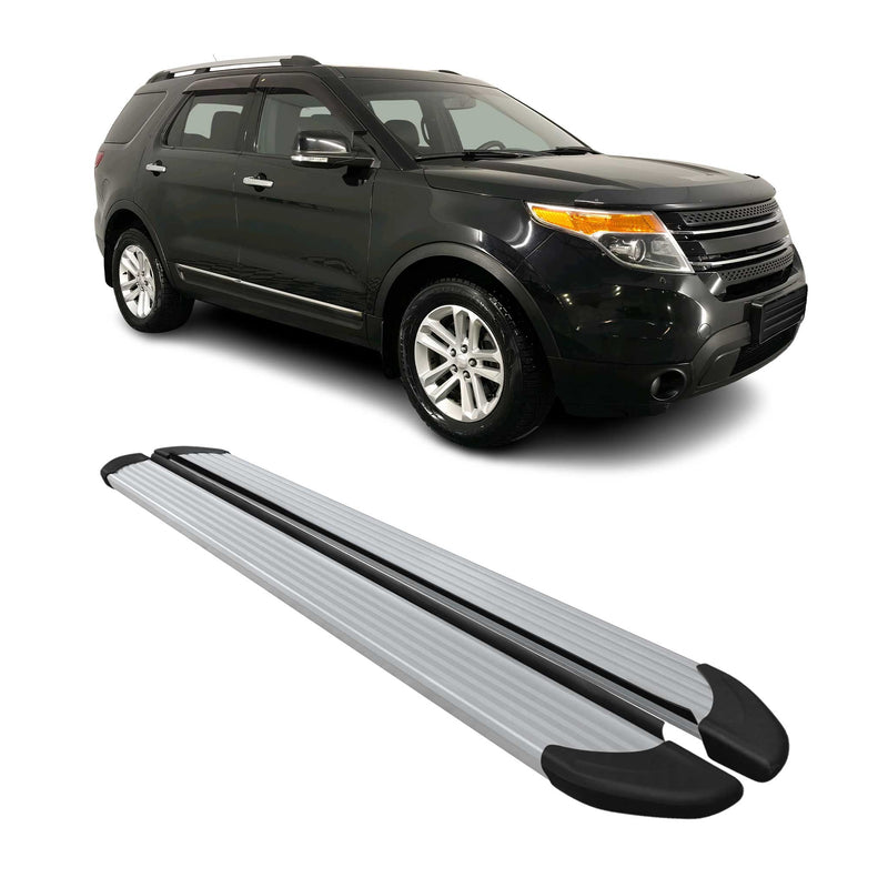Marchepieds Latéraux pédale pour Ford Explorer 2011-2020 Aluminium Argent 2Pcs