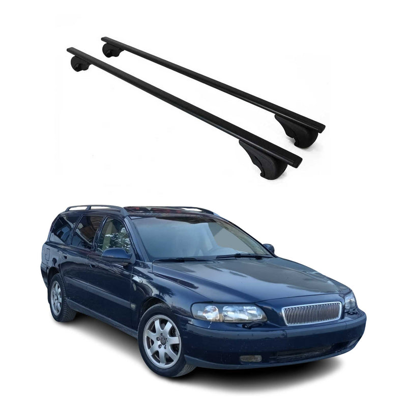 Barres de toit Transversales pour Volvo V70 XC70 1997-1999 Fer Noir