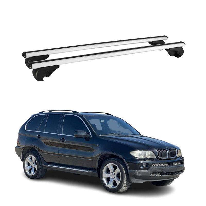 Barres de toit transversales pour BMW X5 E53 1999-2006 Aluminium Argent