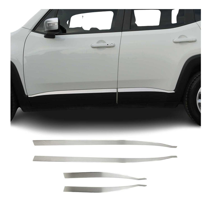 Garniture Baguette de porte latérale pour Jeep Renegade 2014-2024 inox Brossé 4x