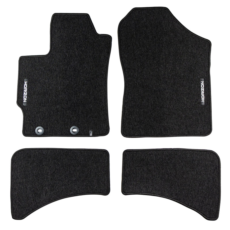 Tapis de Sol de Voiture pour Toyota Yaris IV Hybrid 2020-2025 Velours Noir 4Pcs