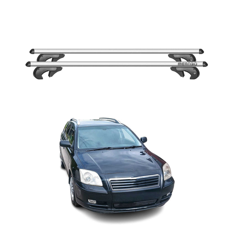 Barres de toit pour Toyota Avensis T210 Verso 1997-2003 90kg Alu Gris 2x