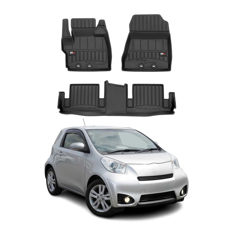 Tapis de Sol pour Toyota IQ 2008-2016 TPE Noir